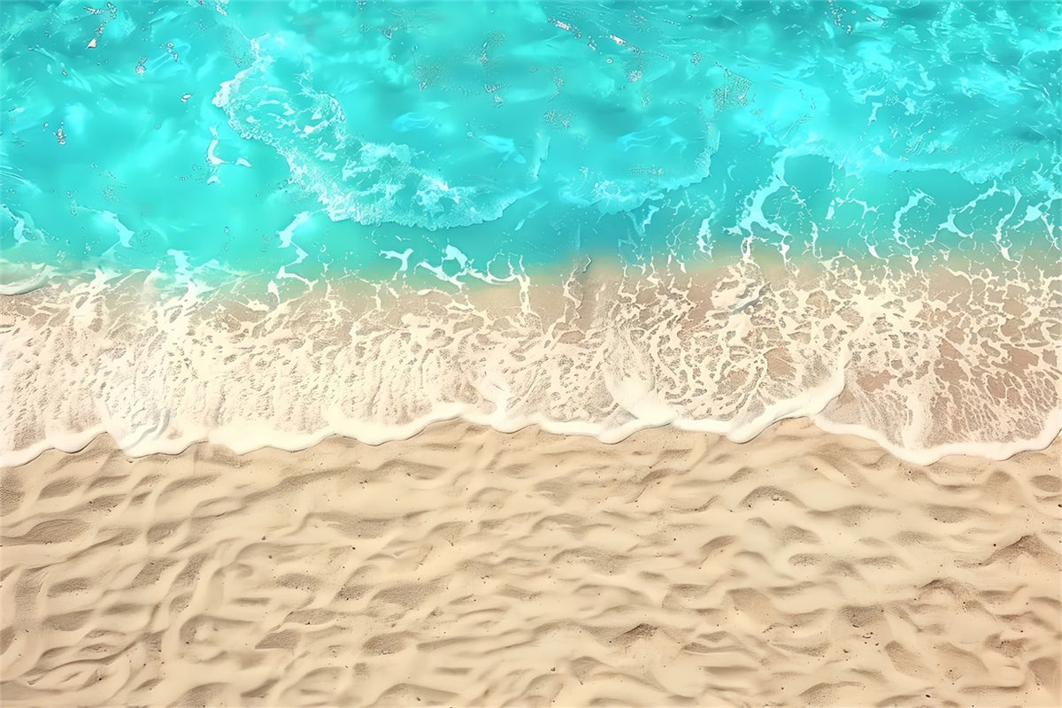 Turquoise Waters and Sandy Shores Floor Backdrop BRP8-290