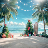 Tropical Christmas Beach Backdrop BRP8-2