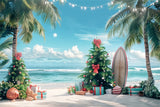 Tropical Christmas Beach Backdrop BRP8-2