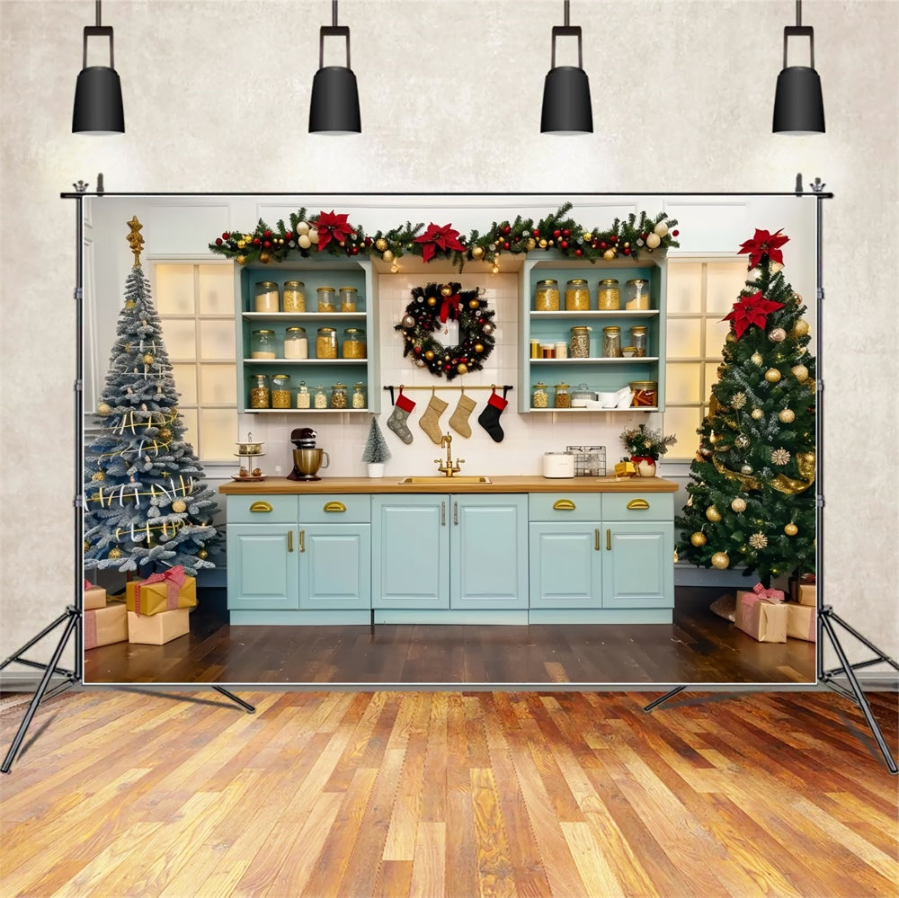 Christmas Kitchen Celebration Backdrop BRP8-3