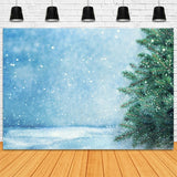 Shimmering Snow and Christmas Tree Backdrop BRP8-312