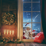 Cozy Christmas with Santa and Candles Backdrop BRP8-316