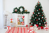 Christmas Tree and White Wicker Chair Backdrop BRP8-323