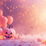 Dreamy Halloween Pumpkins and Bats Backdrop BRP8-334