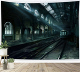 Dark Shadows Railway Station Halloween Backdrop BRP8-341