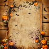 Scary Halloween Spiderweb Pumpkin Backdrop BRP8-347