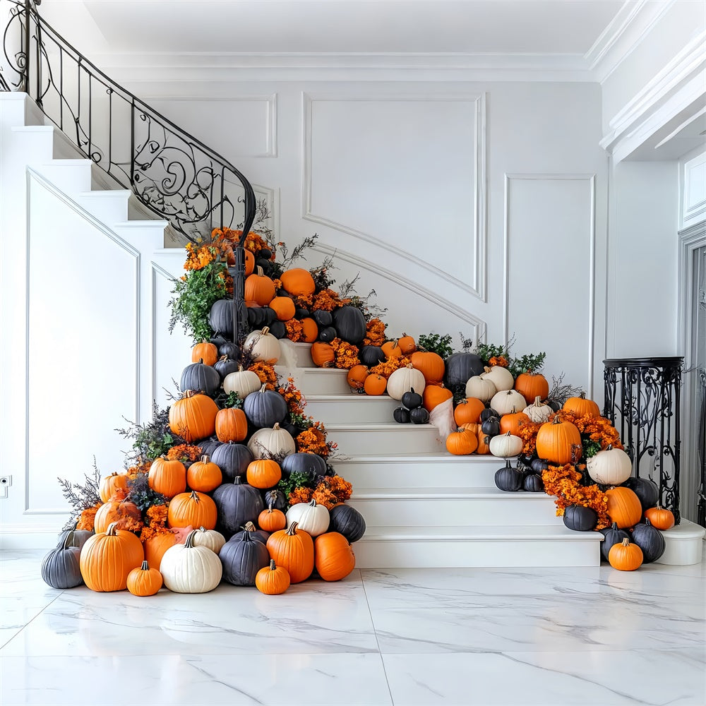 Pumpkin Staircase Halloween Decoration Backdrop BRP8-349