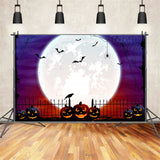 Full Moon and Jack-O'-Lantern Halloween Backdrop BRP8-351