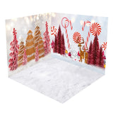 Gingerbread Trees and Candy Cane Backdrop Room Set BRP8-376