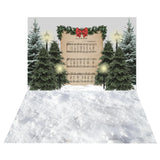 Christmas Carol Sheet Music Backdrop+Snowy Floor Backdrop BRP8-397