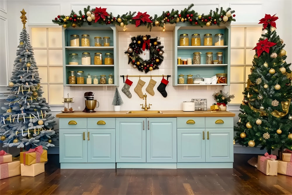 Christmas Kitchen Celebration Backdrop BRP8-3