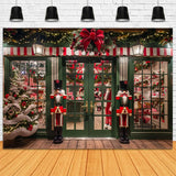 Christmas Storefront with Nutcrackers Backdrop BRP8-40