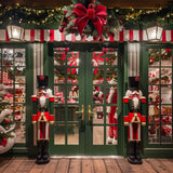 Christmas Storefront with Nutcrackers Backdrop BRP8-40