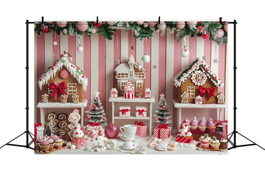 Christmas Pink Candy Wonderland Backdrop BRP8-42