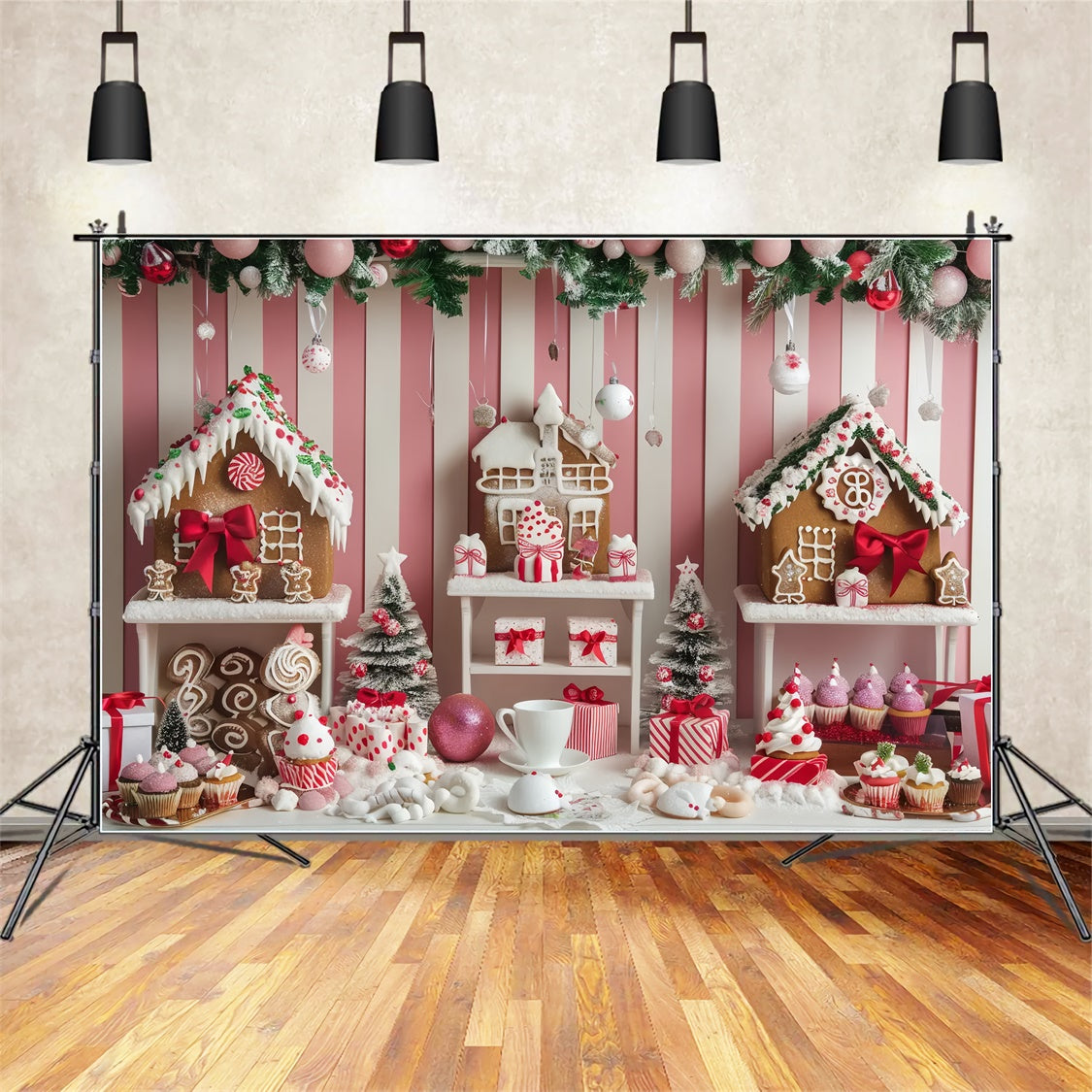 Christmas Pink Candy Wonderland Backdrop BRP8-42