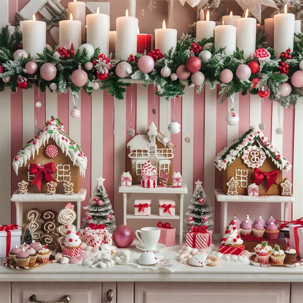 Christmas Pink Candy Wonderland Backdrop BRP8-42