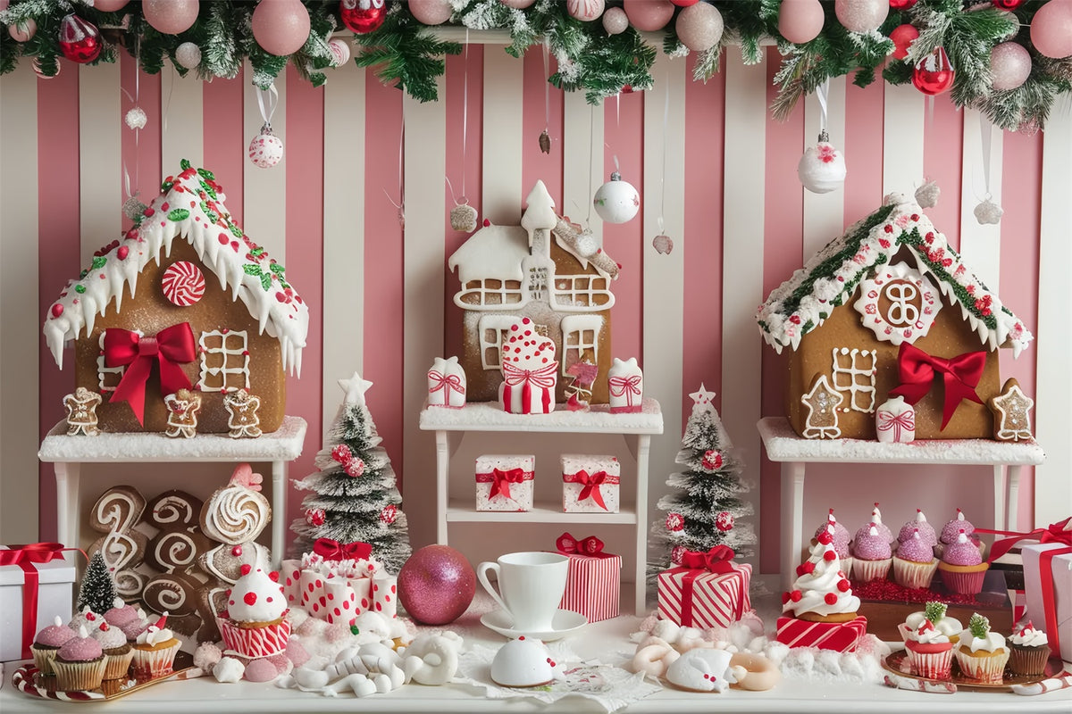 Christmas Pink Candy Wonderland Backdrop BRP8-42