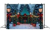 Christmas Snowy Tent in Woods Backdrop BRP8-45