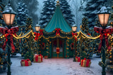 Christmas Snowy Tent in Woods Backdrop BRP8-45