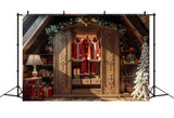 Christmas Tree and Santa’s Wardrobe Backdrop BRP8-53