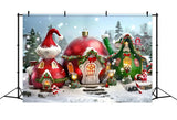 Santa’s Teapot Village Christmas Backdrop BRP8-57