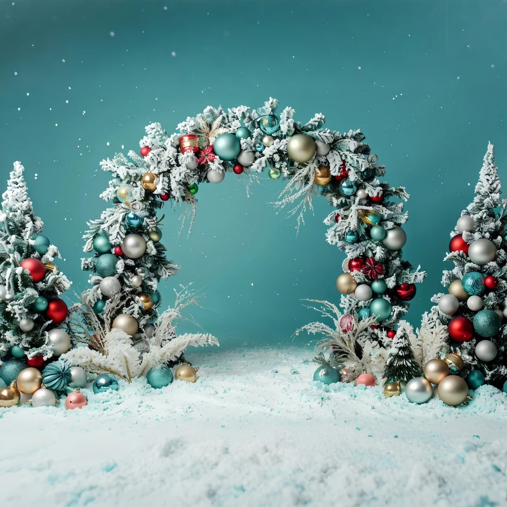 Elegant Christmas Ornament Arch Backdrop BRP8-5