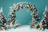 Elegant Christmas Ornament Arch Backdrop BRP8-5