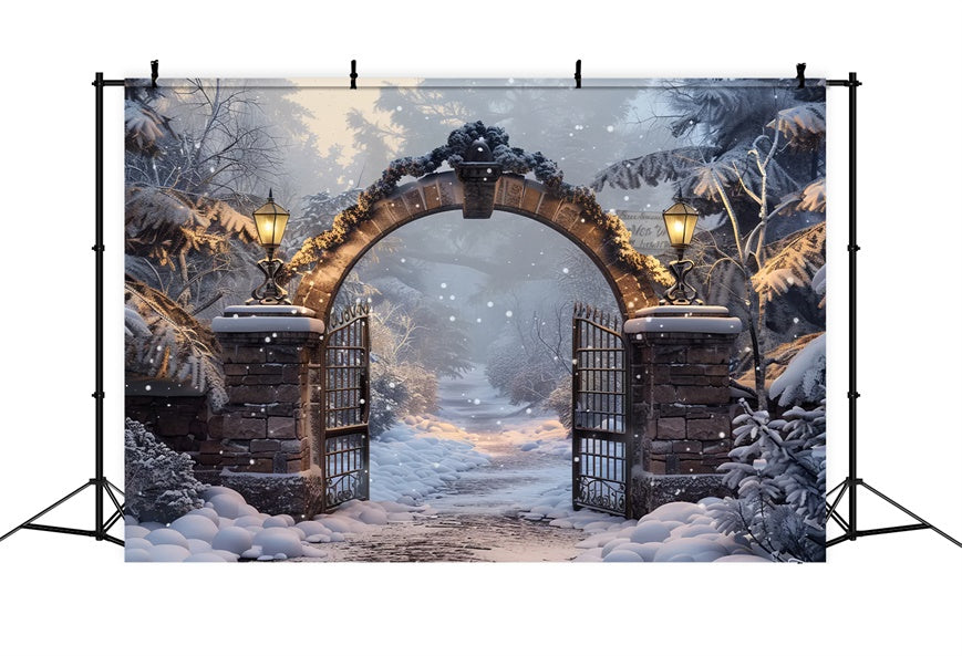 Christmas Winter Forest Gateway Backdrop BRP8-60