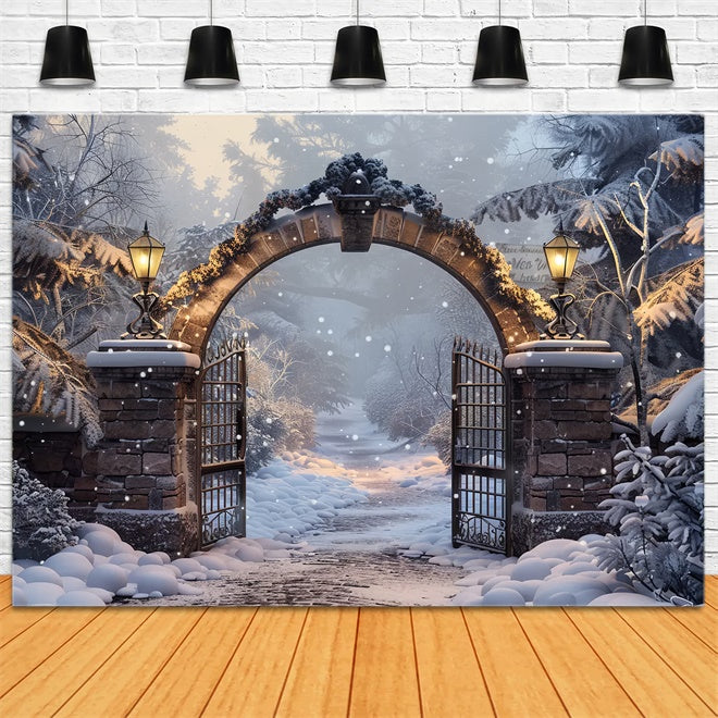 Christmas Winter Forest Gateway Backdrop BRP8-60