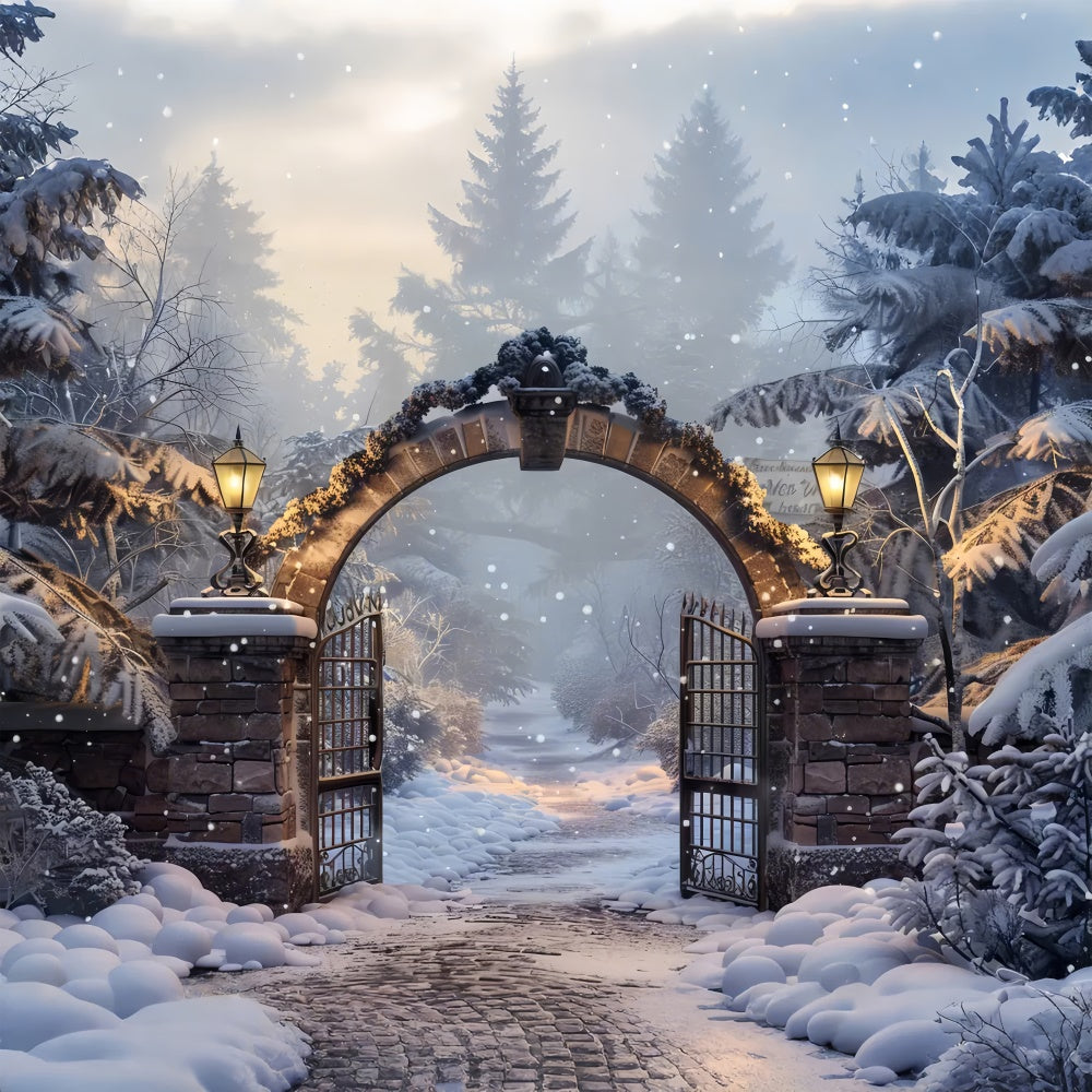 Christmas Winter Forest Gateway Backdrop BRP8-60