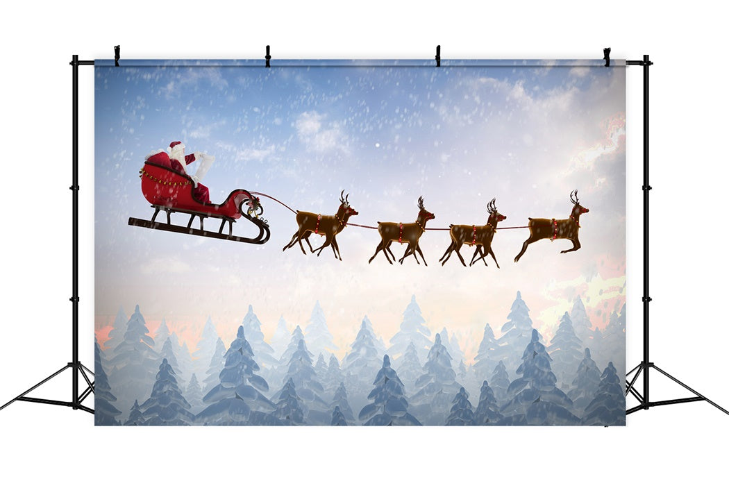 Christmas Santa's Magical Journey Backdrop BRP8-83