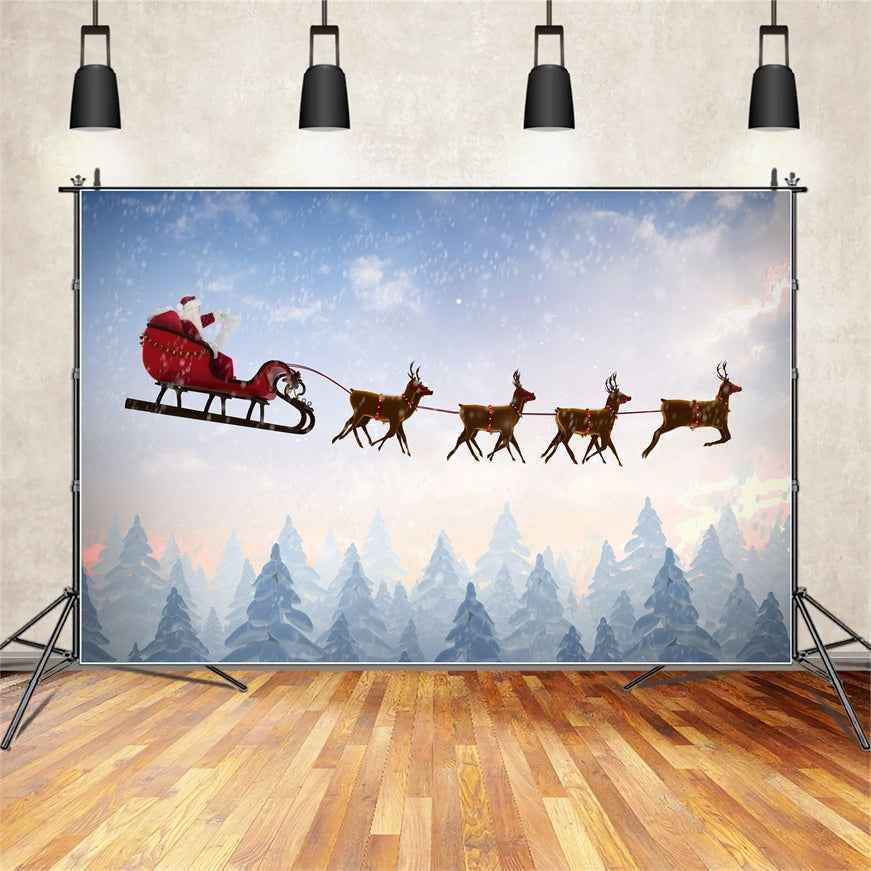 Christmas Santa's Magical Journey Backdrop BRP8-83