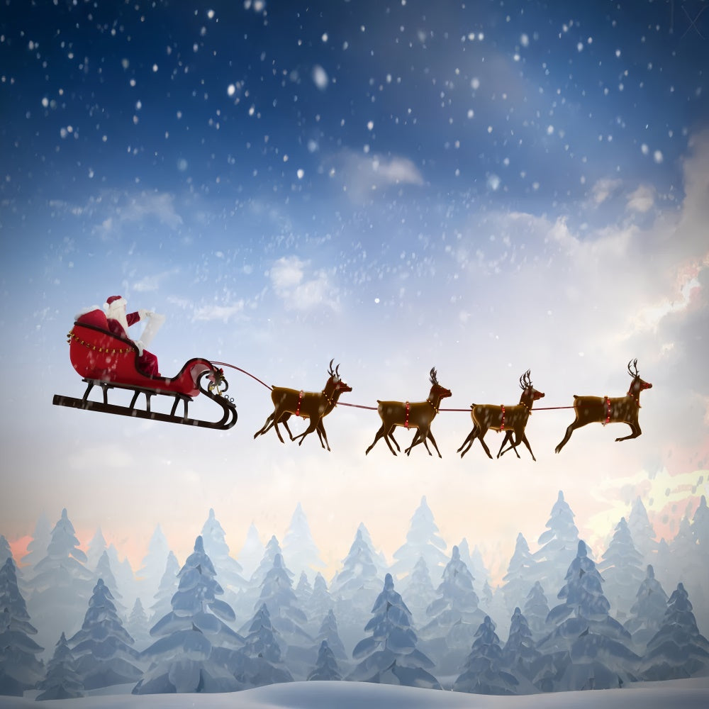 Christmas Santa's Magical Journey Backdrop BRP8-83