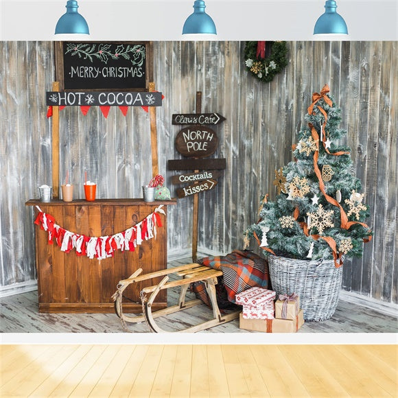 Christmas Hot Cocoa Corner Backdrop BRP8-84