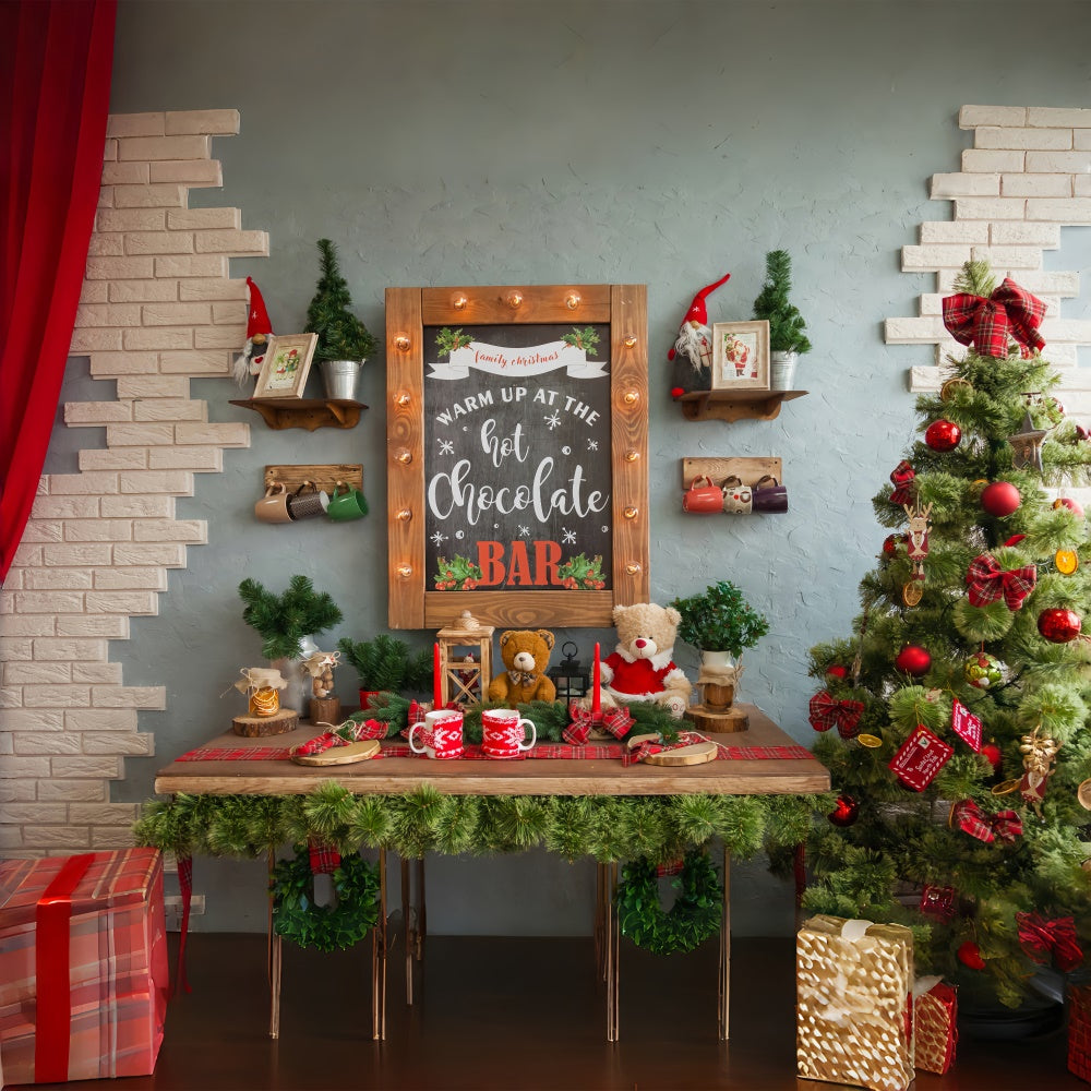 Christmas Homestyle Hot Cocoa Backdrop BRP8-93