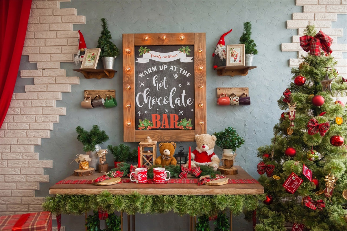 Christmas Homestyle Hot Cocoa Backdrop BRP8-93