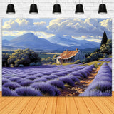 Purple Lavender Fields Fall Rustic Farmhouse Backdrop BRP9-154