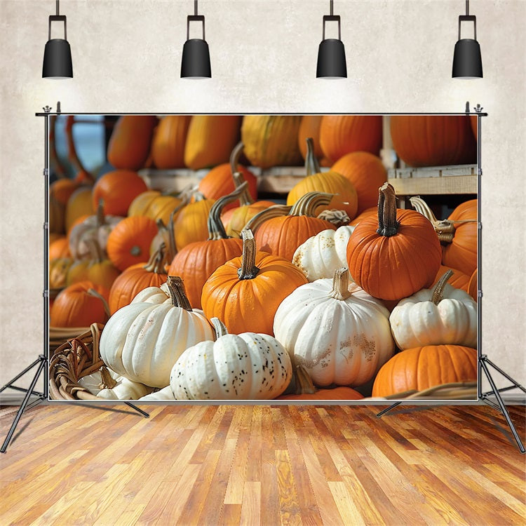 Assorted Autumn Pumpkins Harvest Display BRP9-160