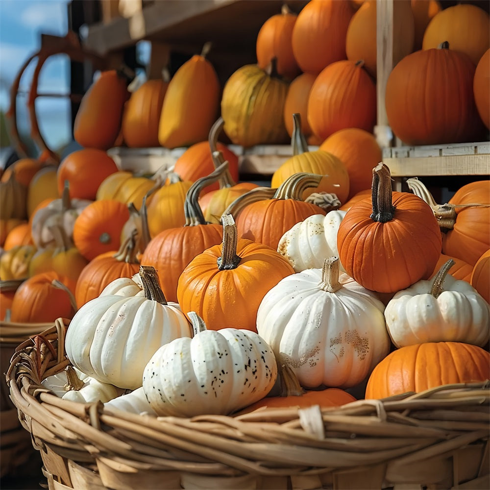 Assorted Autumn Pumpkins Harvest Display BRP9-160