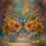 Autumn Flowers Bloom Abstract Fall Art Design BRP9-161