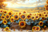 Sunflowers Autumn Falling Petals Light Backdrop BRP9-184