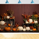 Fall Harvest Display Pumpkins Lanterns Backdrop BRP9-203