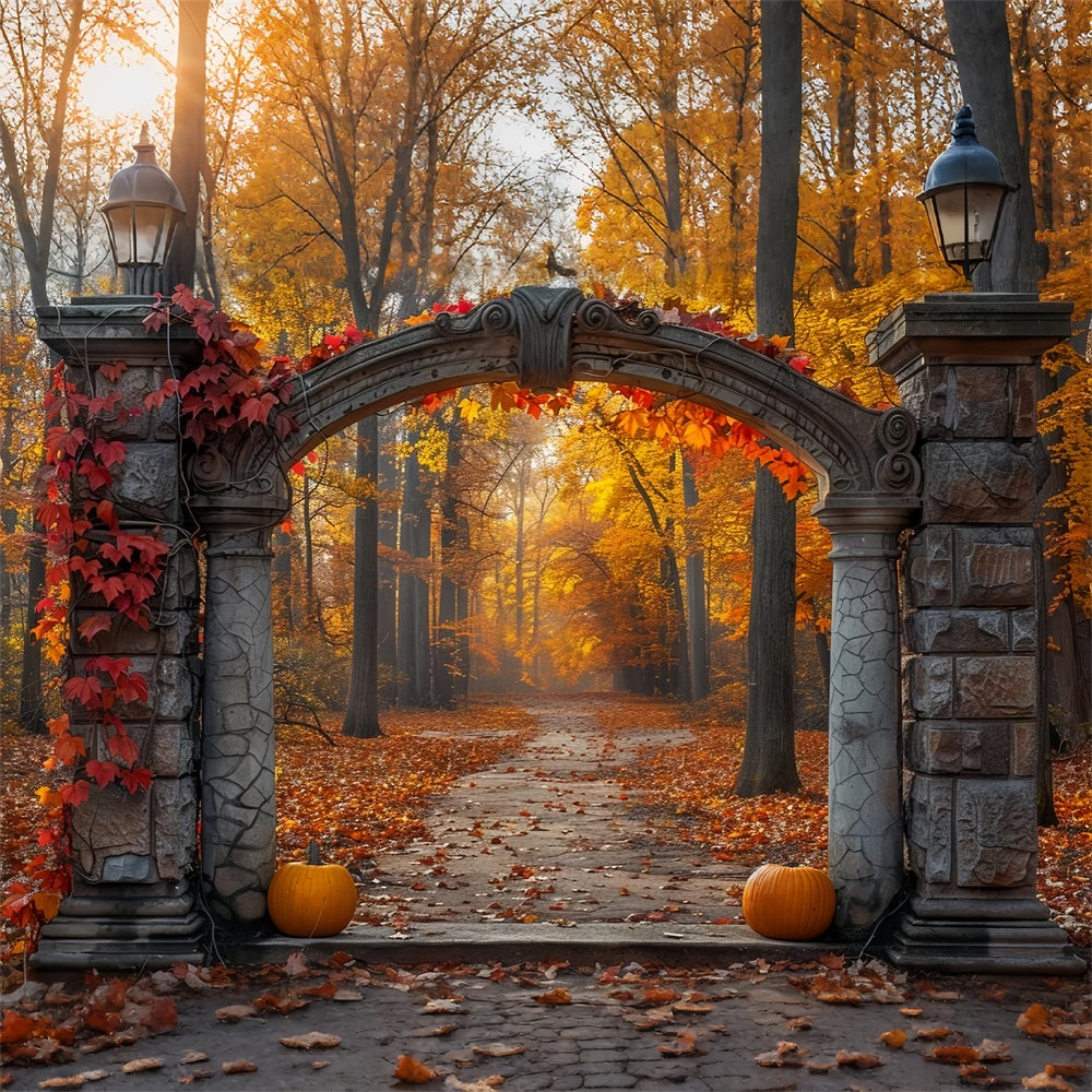 Mystical Autumn Archway Golden Foliage Backdrop BRP9-207