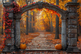 Mystical Autumn Archway Golden Foliage Backdrop BRP9-207