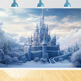 Winter Dreamy Castle Icy Landscapes Backdrop BRP9-242