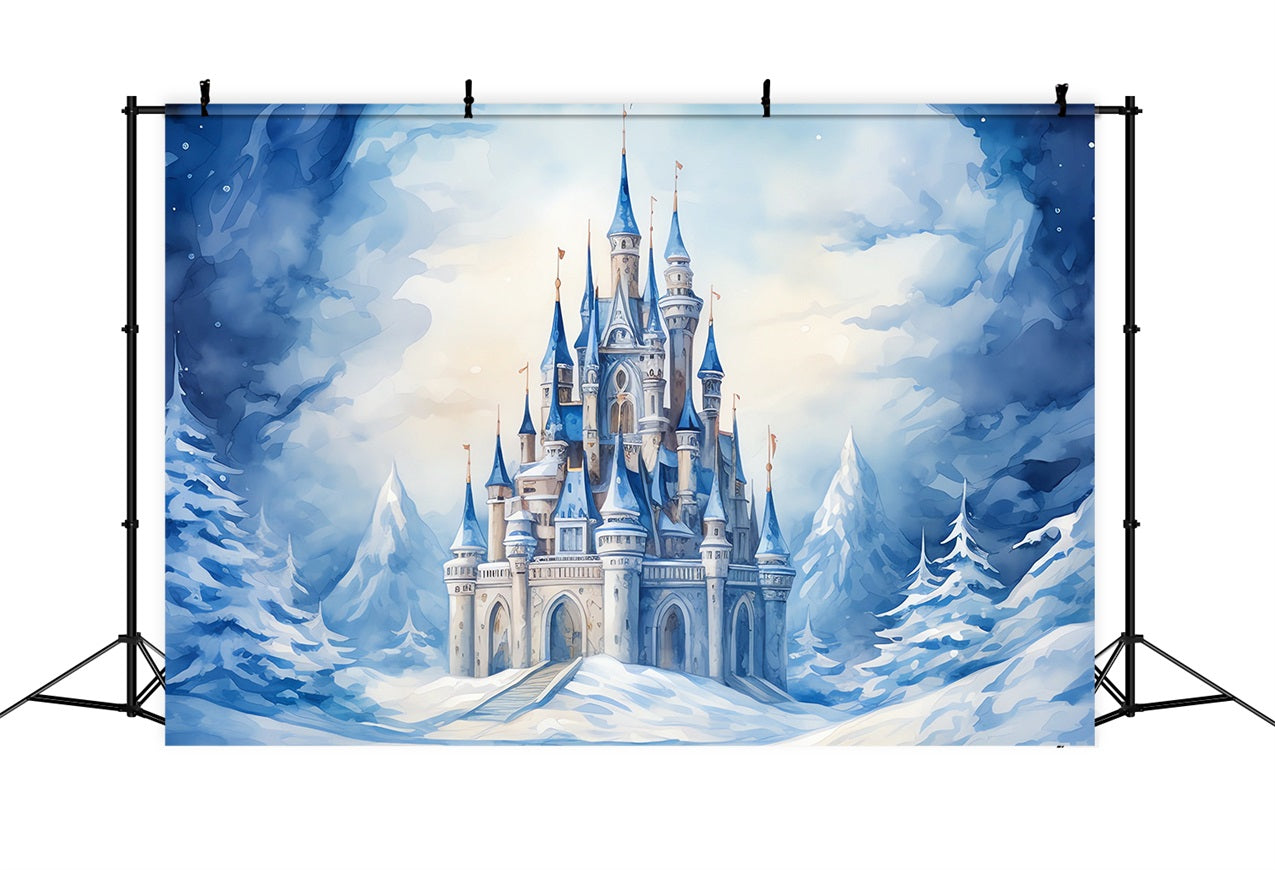 Ice Palace Winter Wonderland Fantasy Scene Backdrop BRP9-243