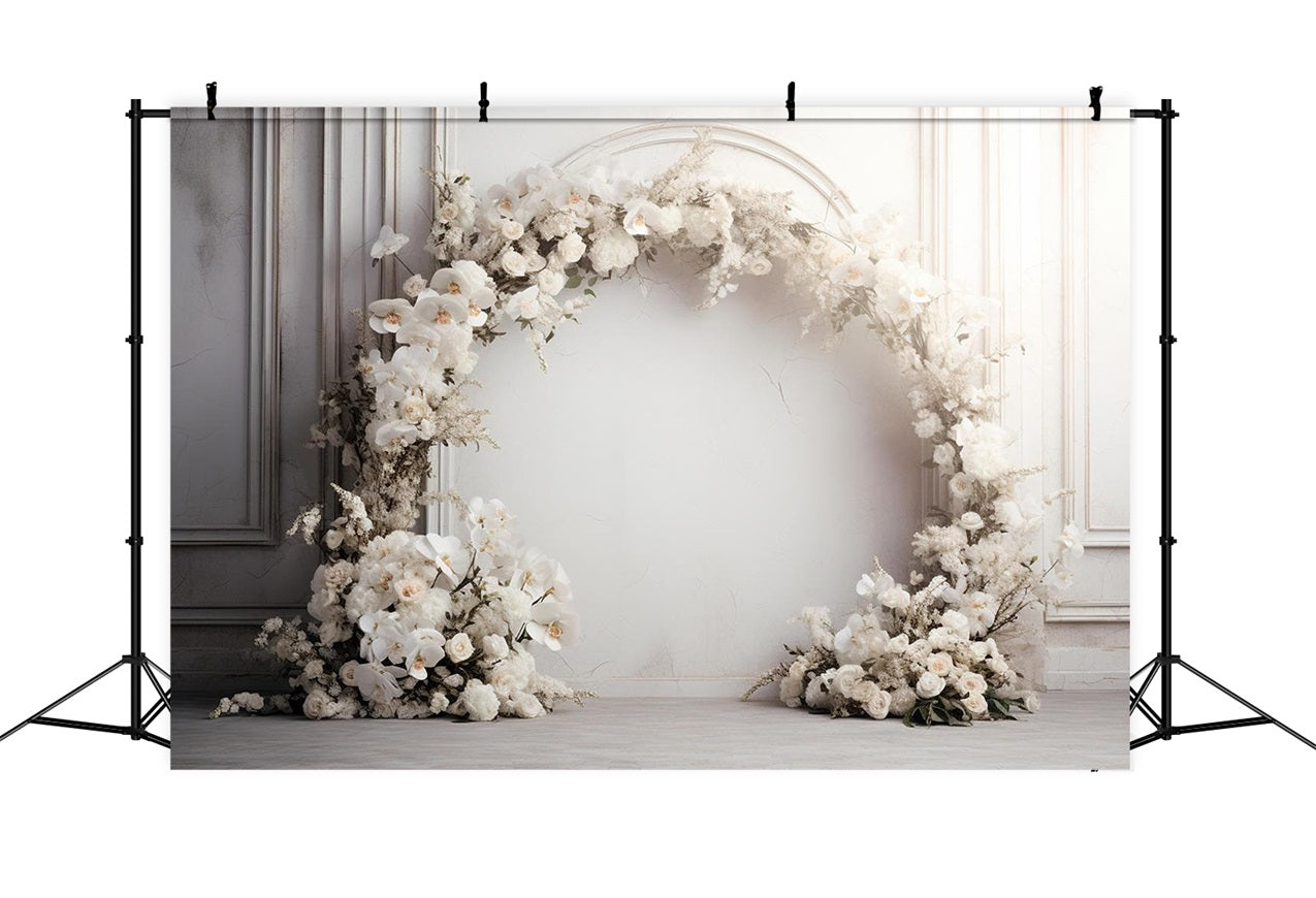 Boho Romantic White Flower Arch Decoration Backdrop BRP9-270