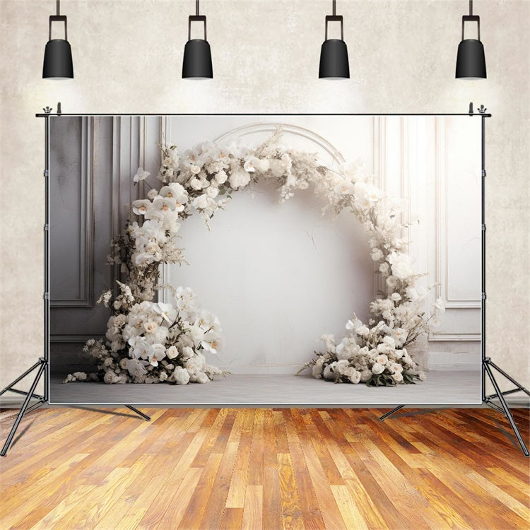 Boho Romantic White Flower Arch Decoration Backdrop BRP9-270