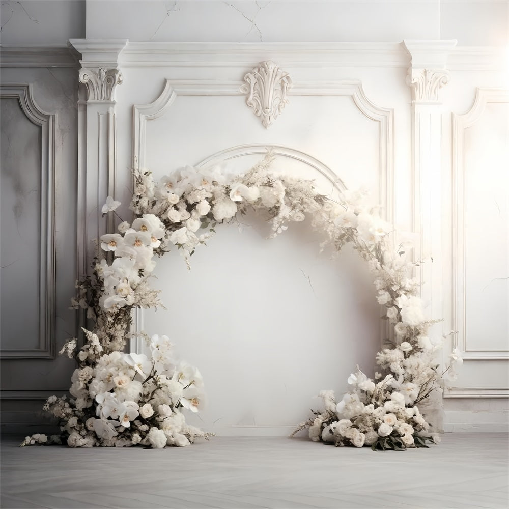 Boho Romantic White Flower Arch Decoration Backdrop BRP9-270