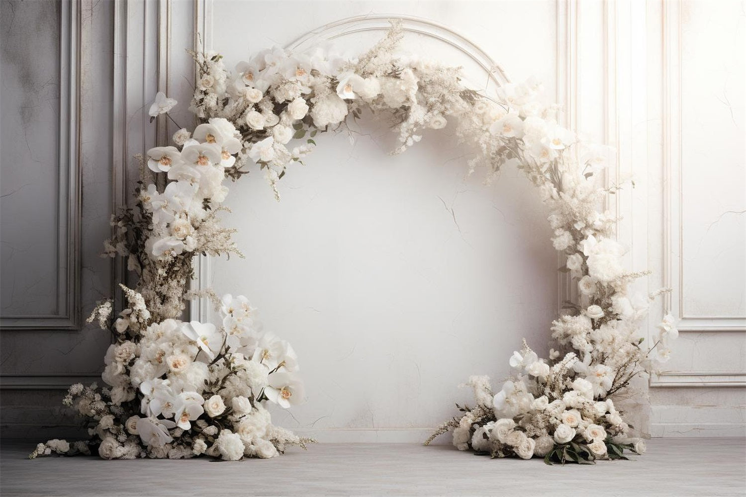 Boho Romantic White Flower Arch Decoration Backdrop BRP9-270